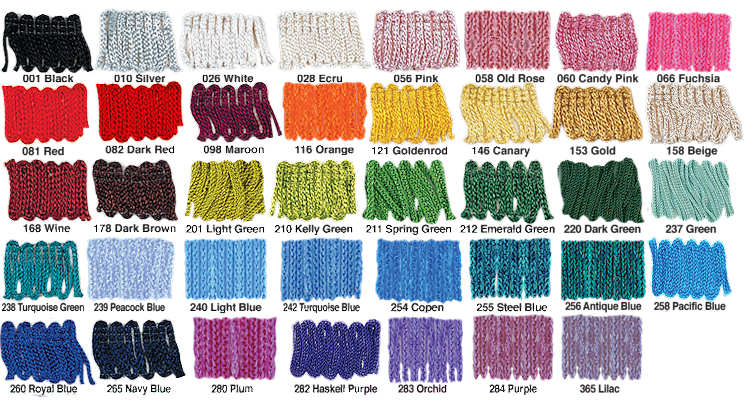 14 inch Chainette Fringe for Native American Dance Shawls