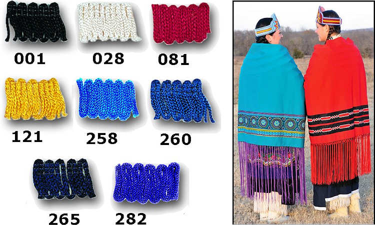 18 inch Chainette Fringe for Native American Dance Shawls