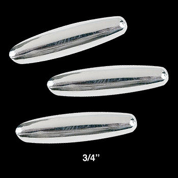 Silver Plated Melon Beads - 3/4