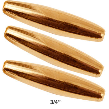 Gold Plated Oval Beads - 3/4