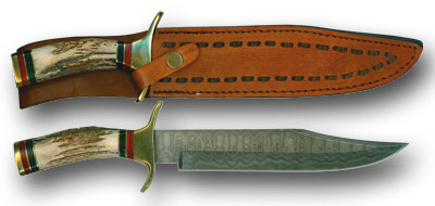 Damascus Fighting Bowie