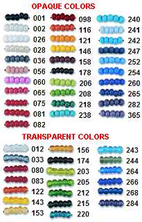 Czech Seed Beads - 11/0  Regular Colors