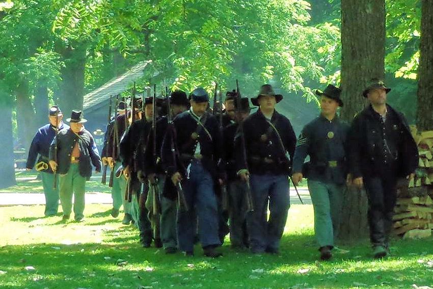 49th Indiana Company F Civil War Reenactors Living History