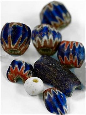 Beads found on DeSoto Archaeological dig in Georgia