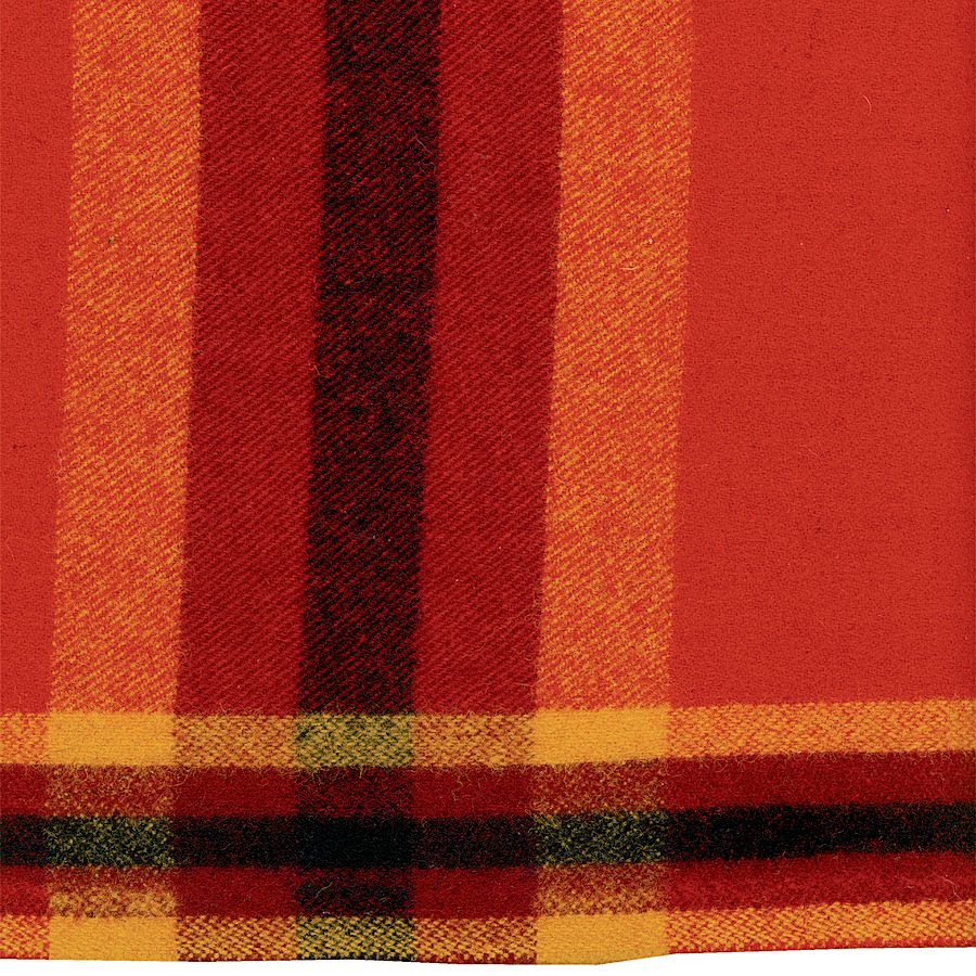 5Band Red Broadcloth, 4Way, 100 Wool 2 Yd Blanket Crazy Crow