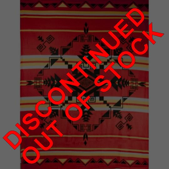 Fleece Blankets God's Eye, Red Crazy Crow Trading Post