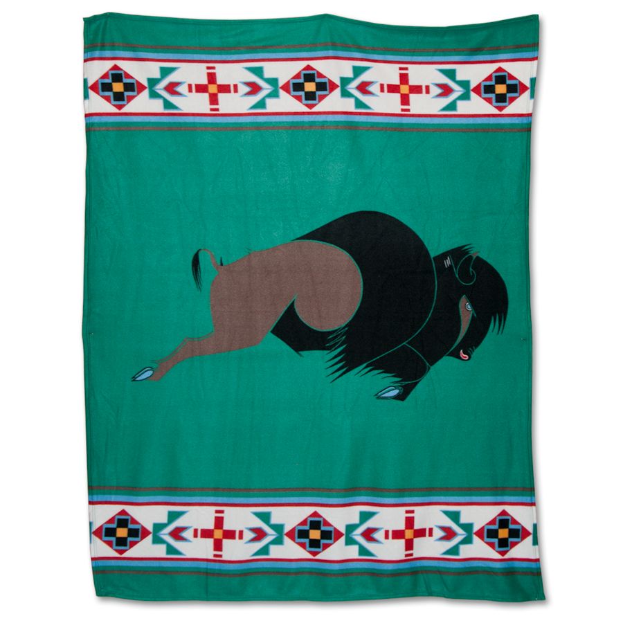 Crazy Crow Trading Post Native American Design Fleece Blankets King