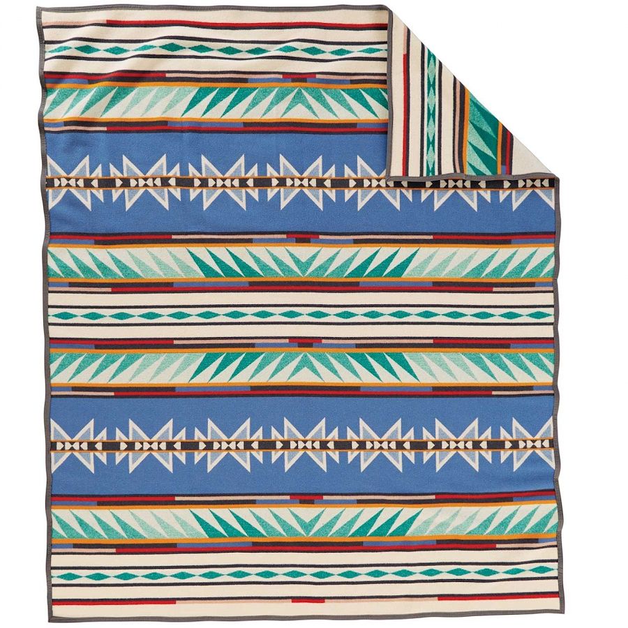 Crazy Crow Trading Post Pendleton Turquoise Ridge Blanket
