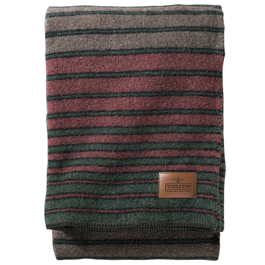 Pendleton Yakima Camp Blanket Queen Size Hemrich Stripe Pattern