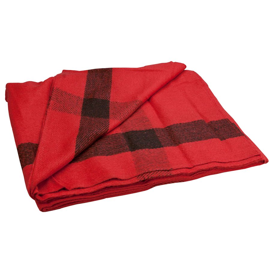 Crazy Crow Trading Post Vintage Camp Style Blanket Red, 60"x80"