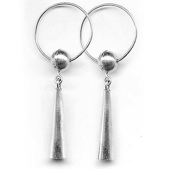 Ball & Cone Earrings Sterling Silver Crazy Crow Trading Post