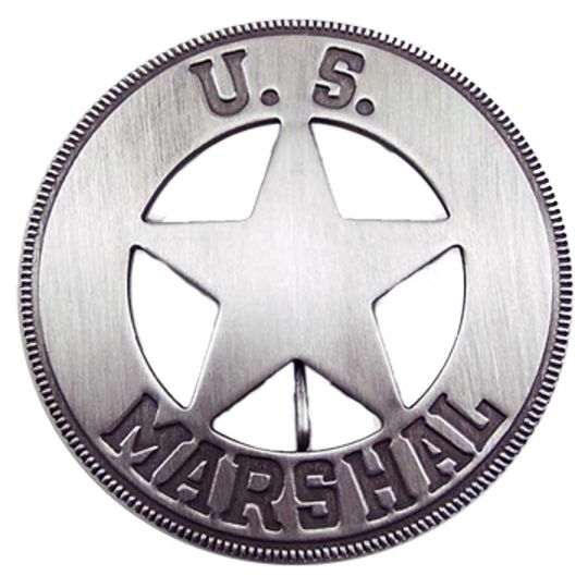 U.S. Marshall Old West Badge, Round | Crazy Crow Trading Post