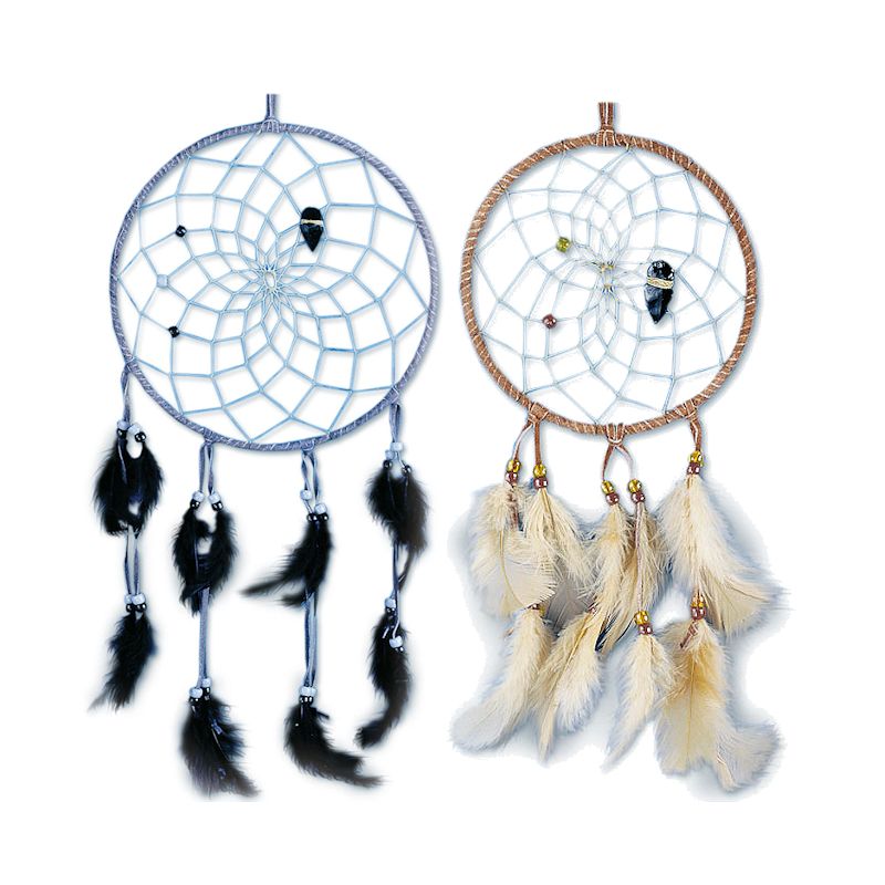 Dream Catcher Kit 4", Gold Buckskin Dream Catchers Crazy Crow