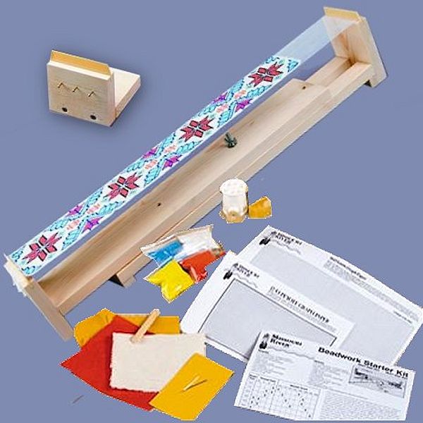 Deluxe Beadwork Kit with Adjustable Bead Loom 3 Piece (41") Crazy