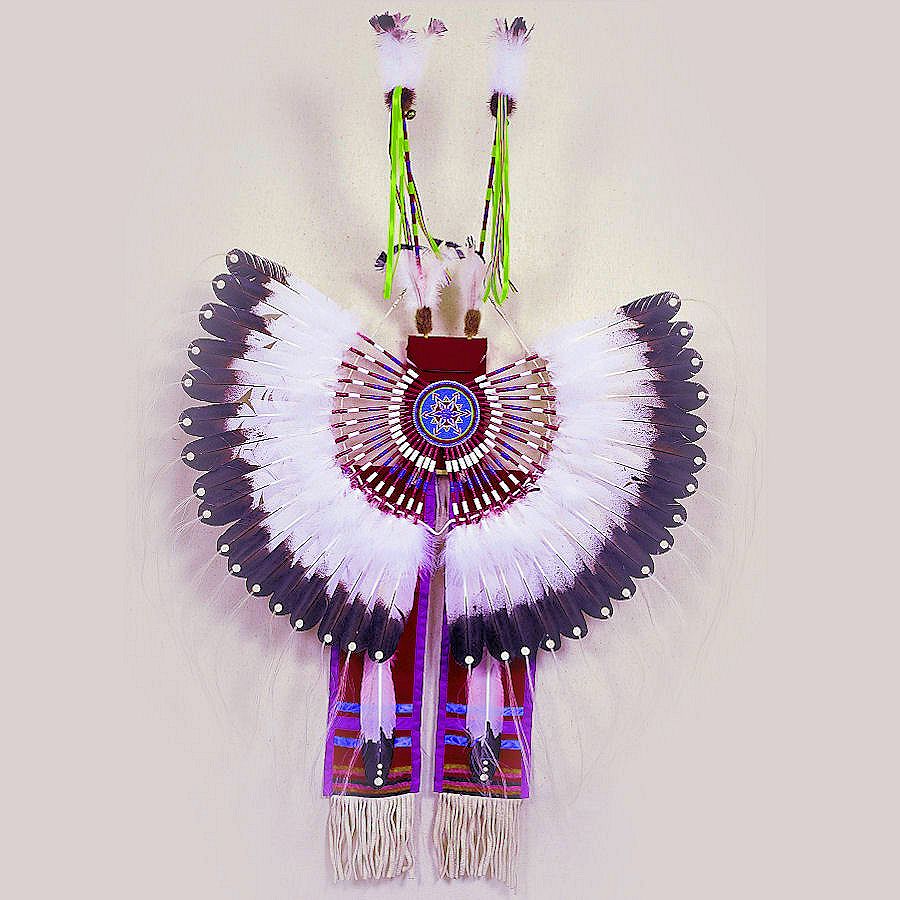 Deluxe Traditional Bustle Kit Jumbo Imitation Eagle Wing Feathers