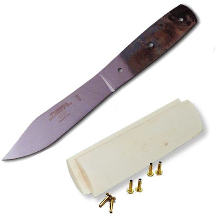 Green River Hunter Knife Kit 5" Blade, Bone Scales Crazy Crow