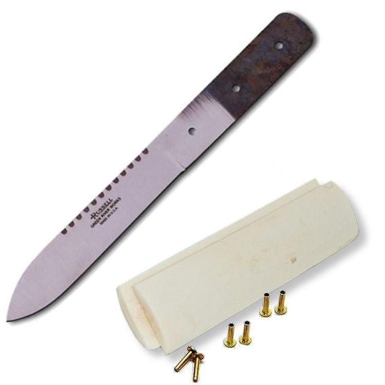 Green River Dadley Knife Kit 5" Blade, Bone Scales Crazy Crow