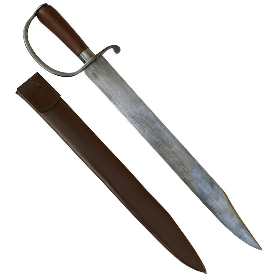 Crazy Crow Trading Post Alabama Confederate Bowie Knife wHardwood