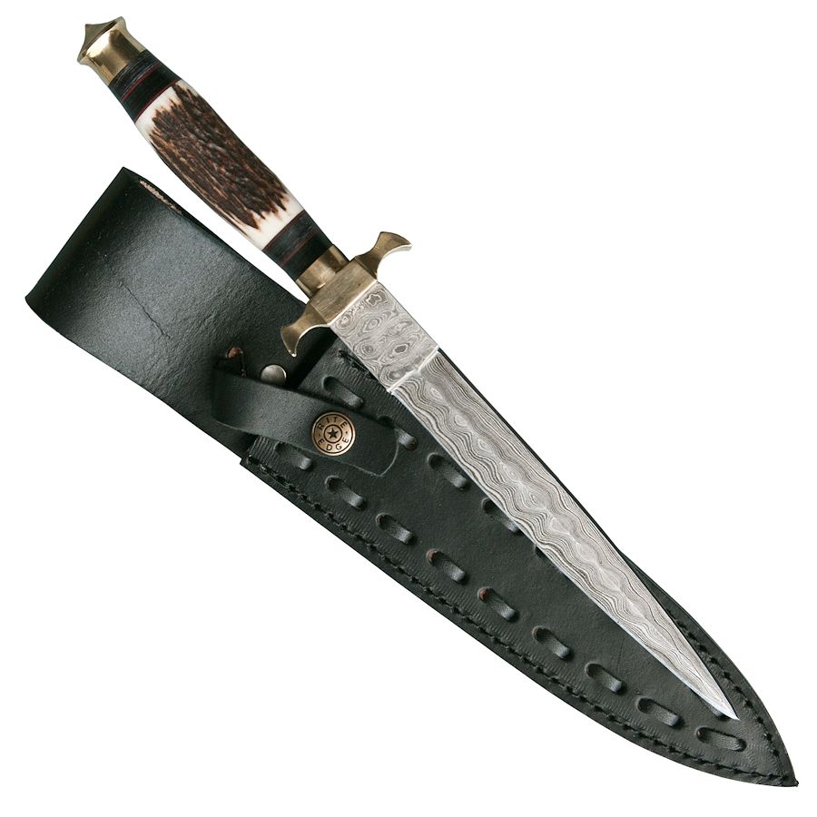 Damascus Toothpick with Rosewood Handle & Sheath | Crazy Crow