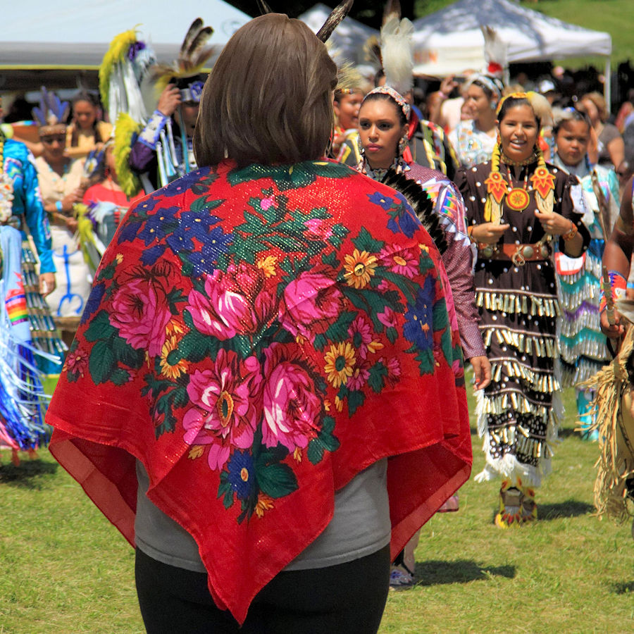 Crazy Crow Trading Post Acrylic Floral Scarves XLarge 44"