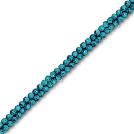 Reconstituted Turquoise Beads - 6mm, 16
