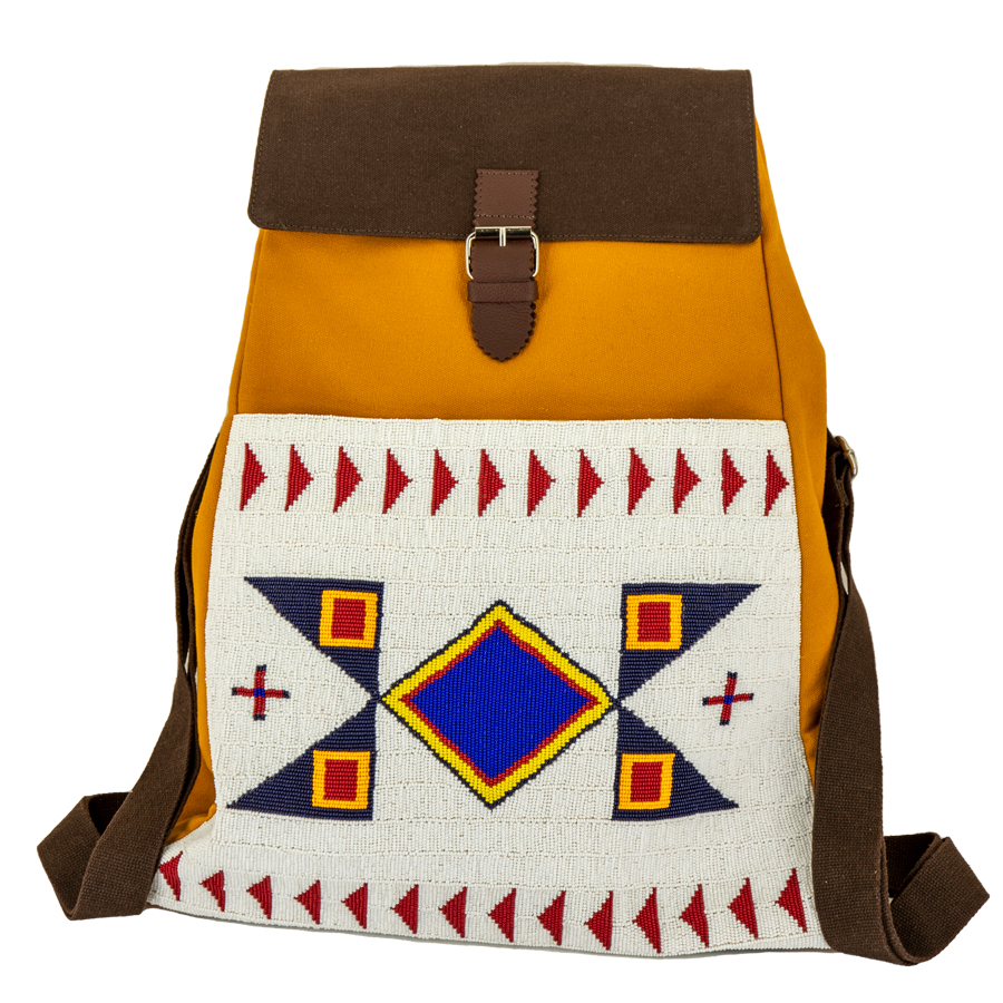 Beaded Backpack 18"x15"x7" Crazy Crow Trading Post