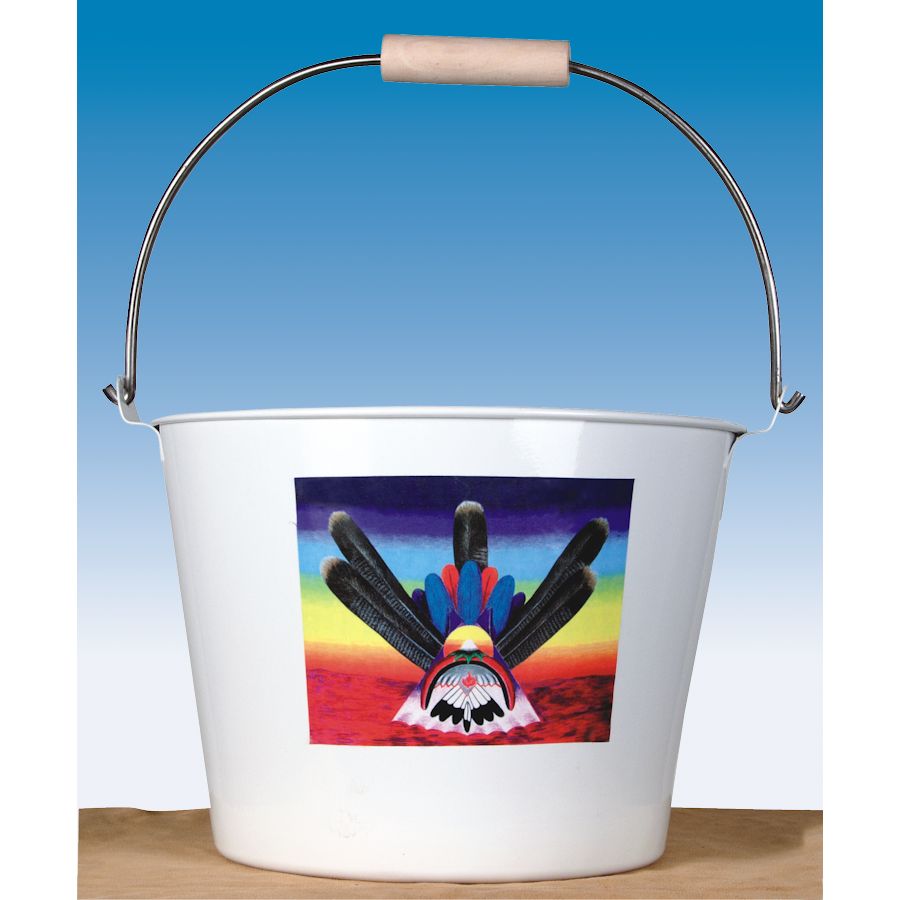 Enamel Water Bucket (Peyote) Crazy Crow Trading Post