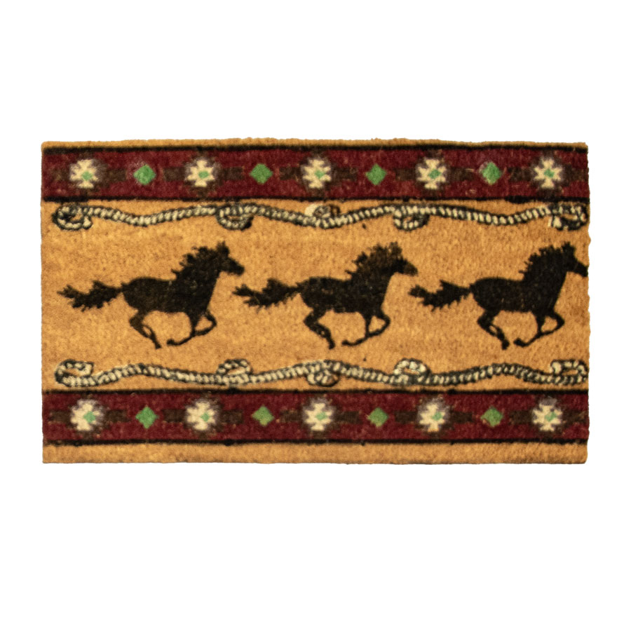 Southwest Wild Horses Design Doormats Native American Style Home