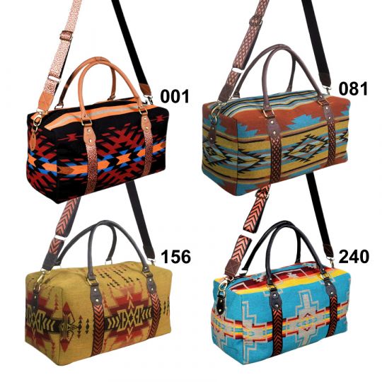 Weekender Duffle Bags - Acrylic Jacquard Weave - Native American