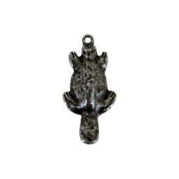 Antique Finish Fur Trade Era Pewter Pendant - Beaver