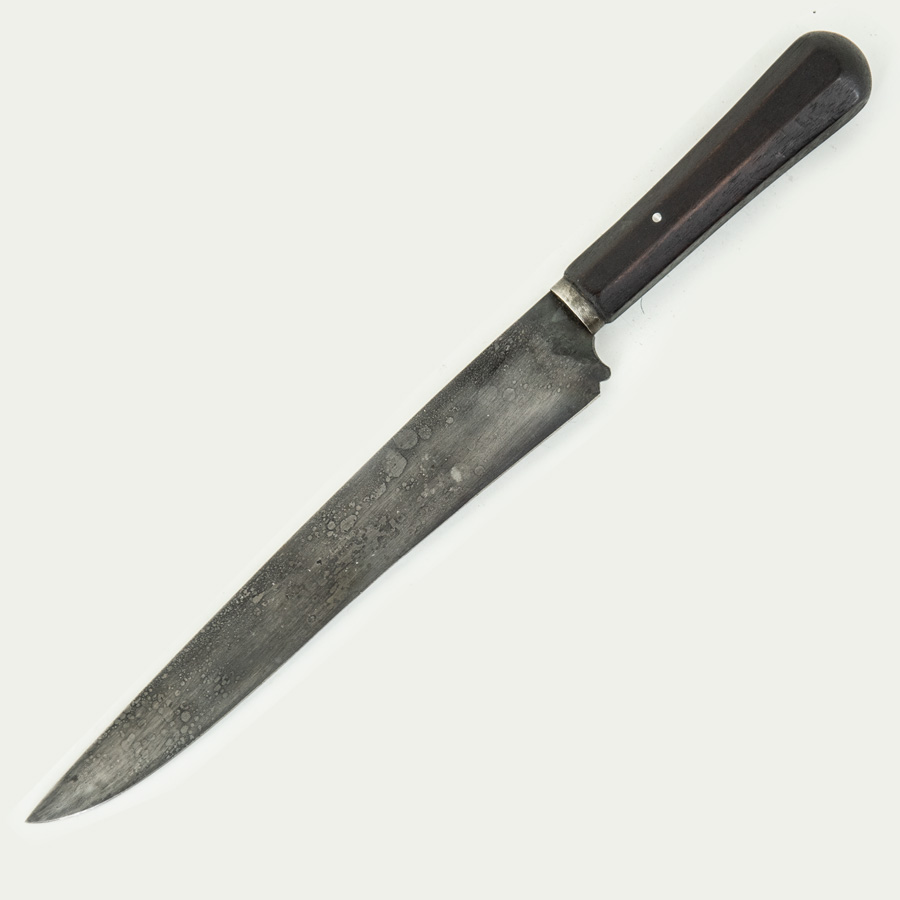 Hand Rifleman's Knife with Octagon Oak Handle, 9" Blade Crazy Crow Trading Post