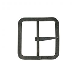 Hand Forged Utility Buckles - 1 1/4" Square Plain with Bar