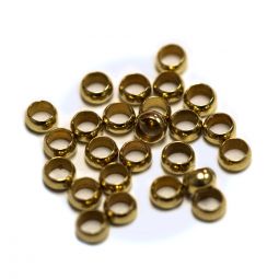 Mini French Brass Beads - 4mm