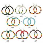 Beaded Hoop Earrings, 2" Hoops, Hypo-allergenic