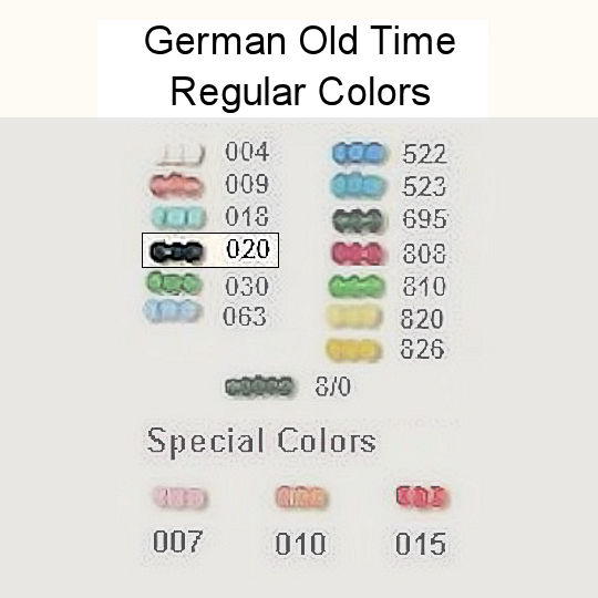 German Seed Beads - 8/0 Old Time Colors | Crazy Crow Trading Post