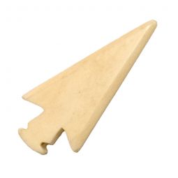White Bone Arrowhead Pendant, 2-1/2"