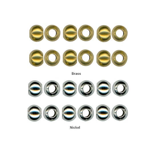 French Hollow Beads, Brass or Nickel - 4mm | Crazy Crow Trading Post