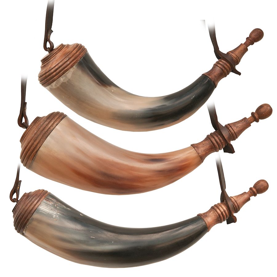 York County Style ScrewTip Powder Horn, 1014" Crazy Crow Trading Post