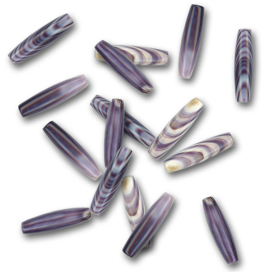 Quahog Wampum Hairpie Purple 16 x 4mm Crazy Crow Trading Post