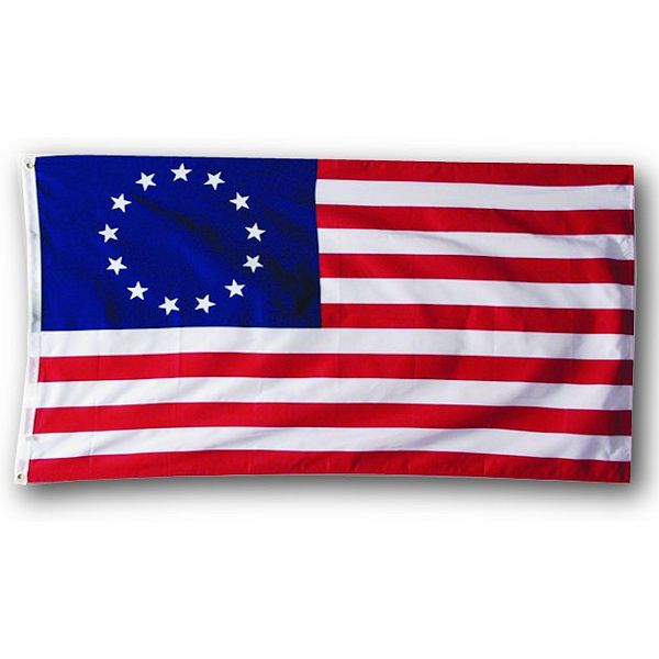 Betsy Ross US Flag 3x5 FT - 13 Stars & Stripes American Revolutionary War