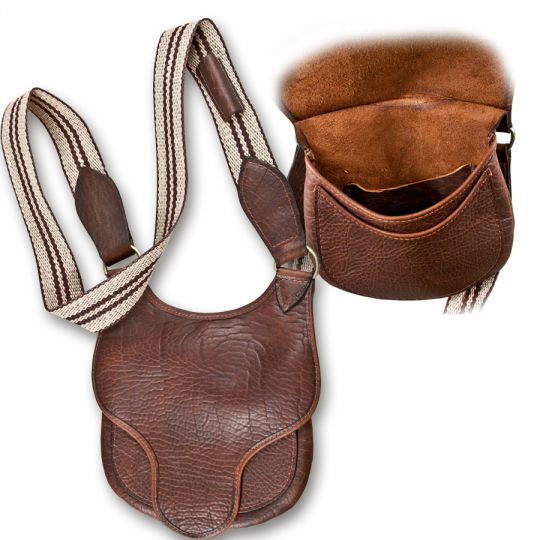 Beavertail Flap Longhunter's Possibles Bag |Bison Leather | Crazy