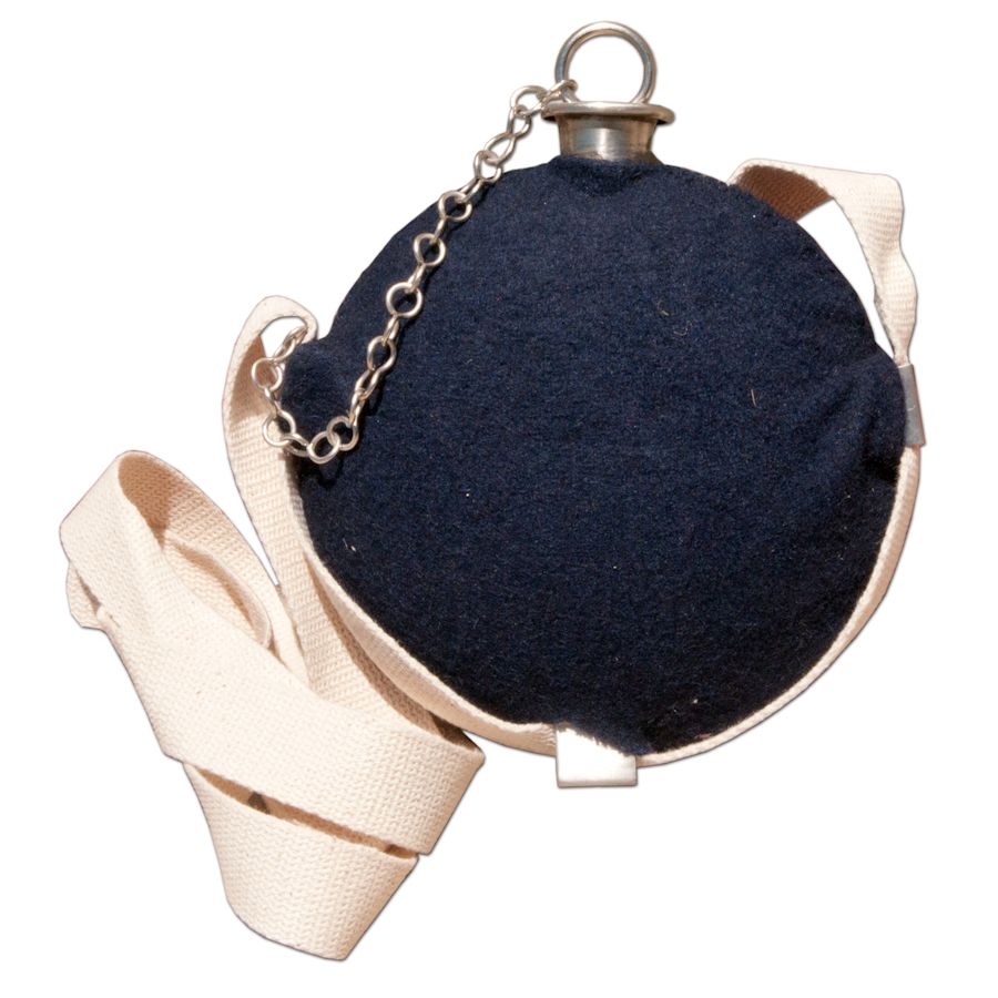 Civil War Canteens - Tin w/Cloth Cover, 16 oz | Canteens | Crazy Crow