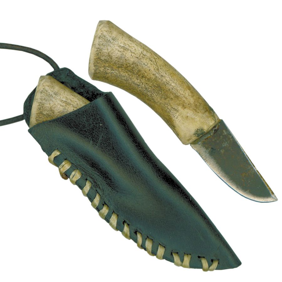 Mini Neck Knife with Sheath Crazy Crow Trading Post