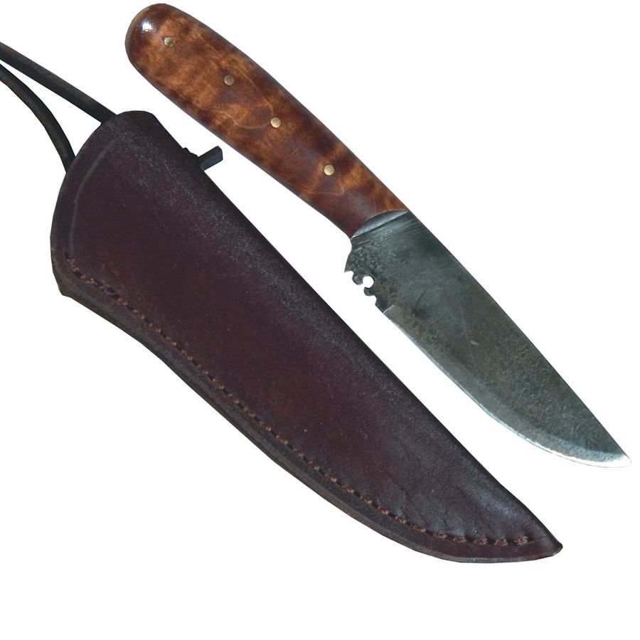 Roach Belly Neck Knife with Sheath | Crazy Crow Trading Post