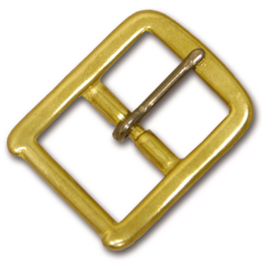 Brass Buckle w/Steel Tongue, 13/8" Crazy Crow Trading Post