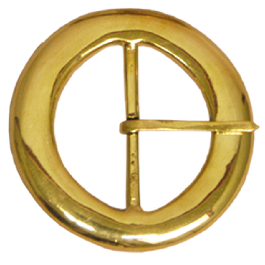 Round Brass Belt Buckle 2" Crazy Crow Trading Post