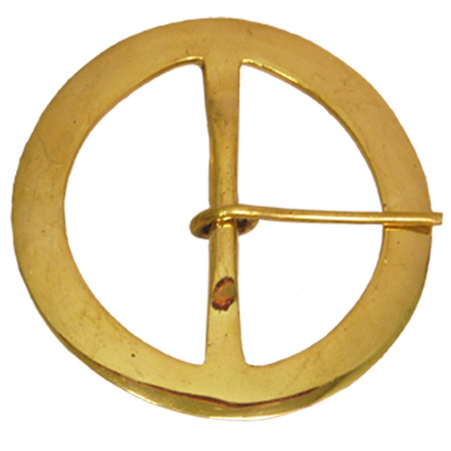 Round Brass Belt Buckle 3" Crazy Crow Trading Post