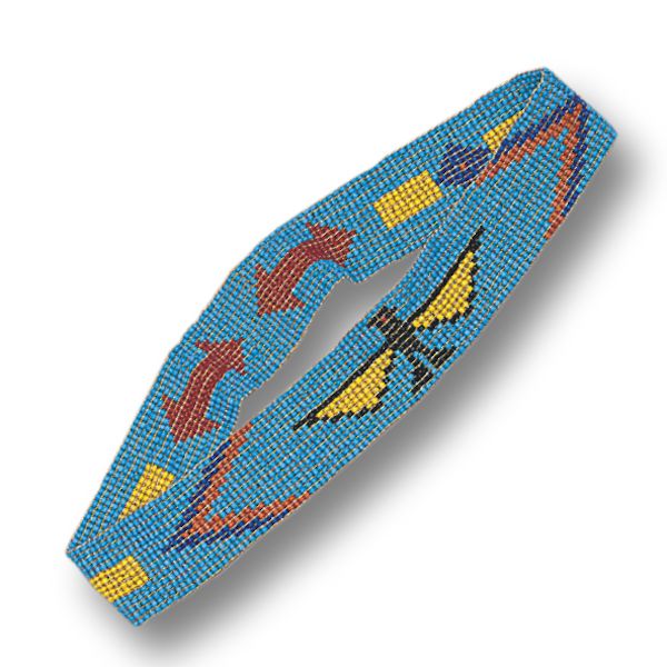 Beaded Elastic Headband, 13/8" x 20" Crazy Crow Trading Post