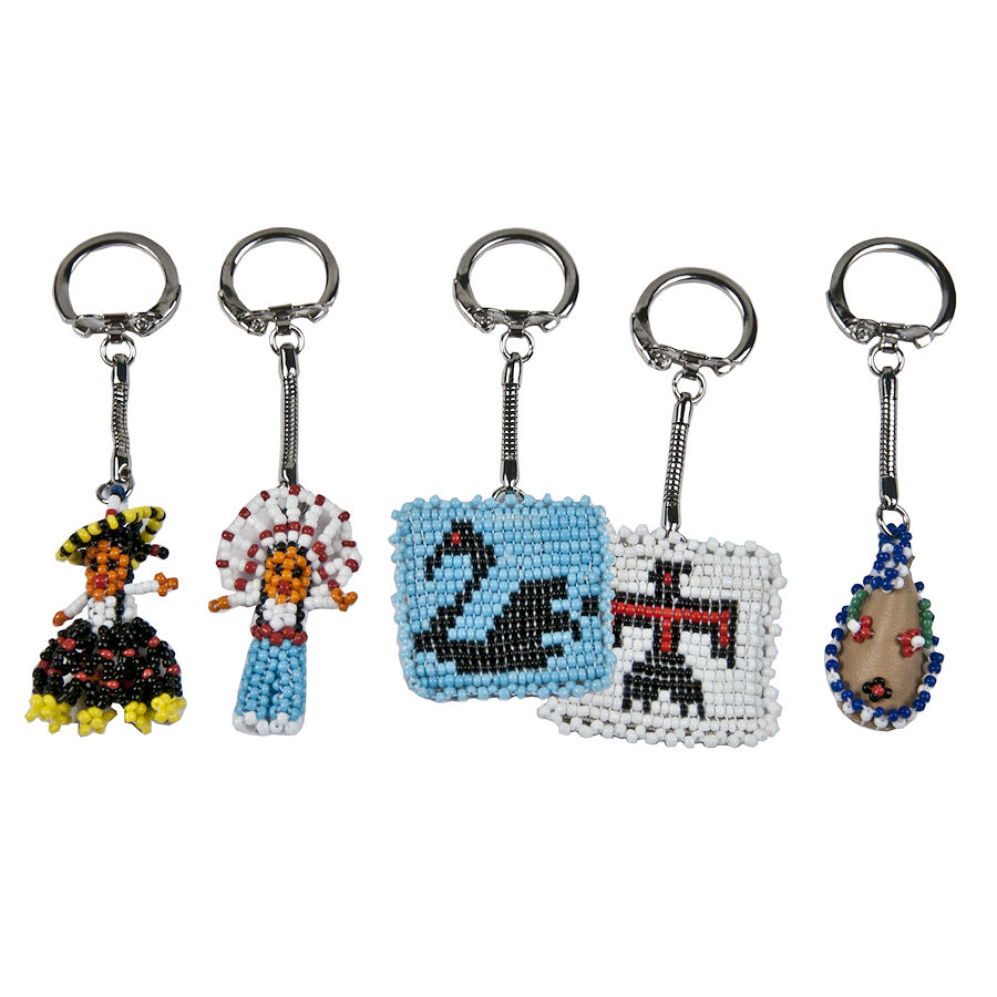 Beaded Keychain (12 Assorted Designs) Crazy Crow Trading Post