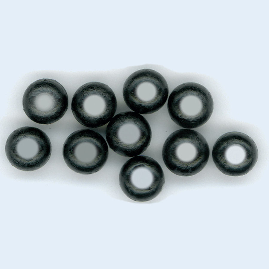 Brown Round Buffalo Horn Beads - 12-14mm, 1 Strand (34 Beads), Handmade